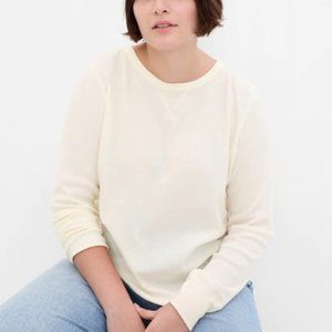 GAP white ribbed sweater